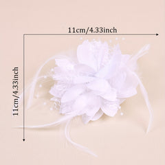 Mesh Flower Head Piece Faux Feather Head Piece Women's Hair Accessories