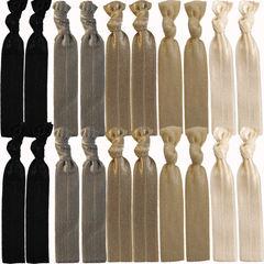 20pcs Knotted Hair Tie Ribbon Hair Rope Seamless Style Hair Ring Ponytail Holder
