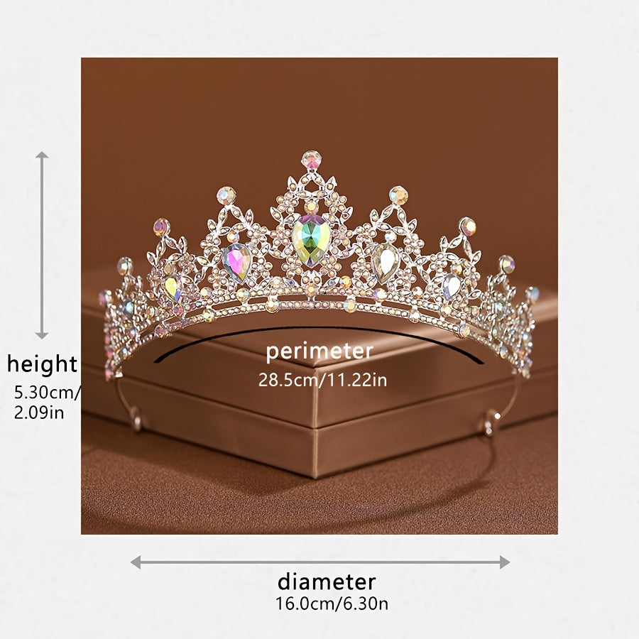 Rhinestone Crown Hair Accessory for Princess Dress Up