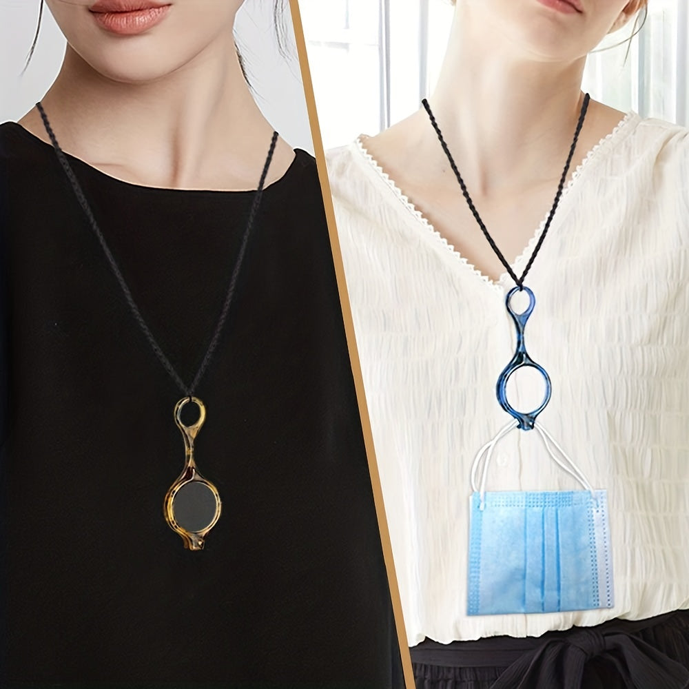 Tortoiseshell Foldable Reading Glasses Lightweight Necklace Readers