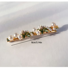 Vintage Lily Orchid Hair Claw Clip Golden Barrette Hair Accessories