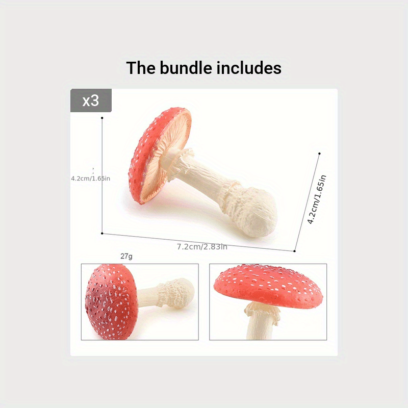 Plant Fungus Model Toys Poisonous Rope Umbrella Gooseberry Mushrooms