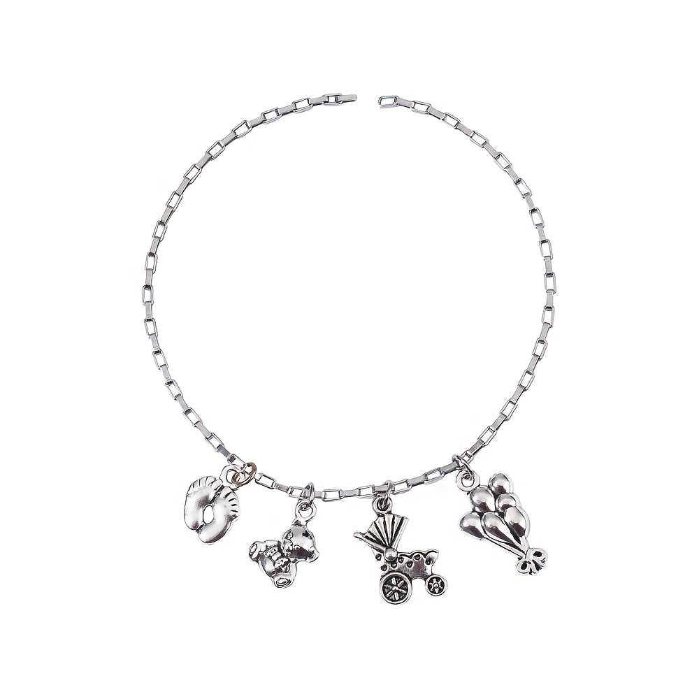 100Pcs Newborn Baby Charms for Jewelry Making DIY