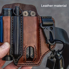 Tactical Tool Leather Bag for Outdoor Survival Camping