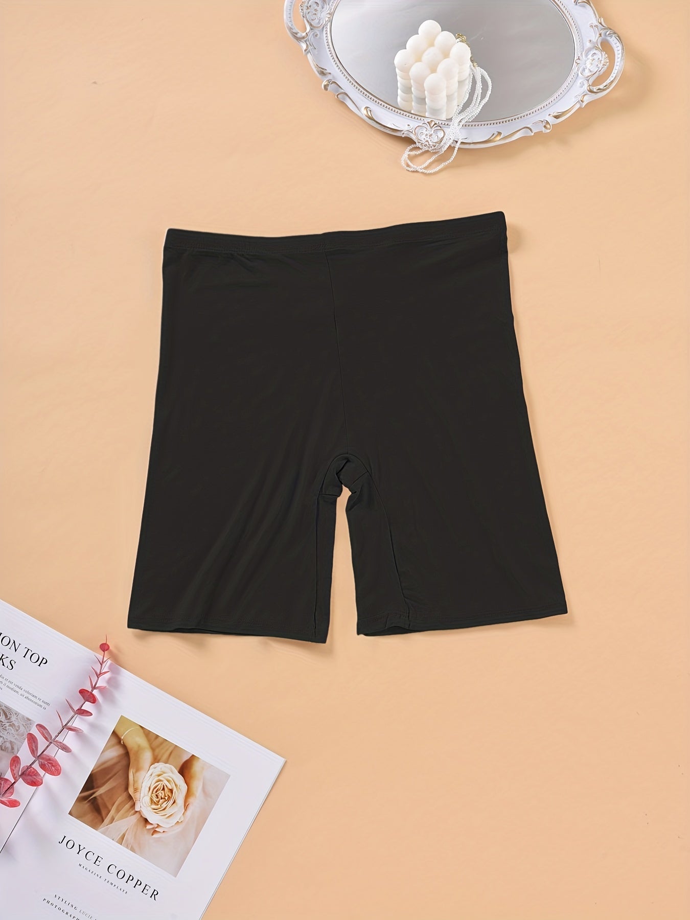  Women's Contrast Lace Trim Boy Shorts