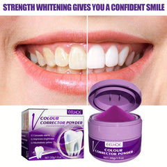 Purple Tooth Whitening Powder for Brighter Smiles