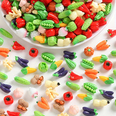 Mini Fruit and Vegetable Ornaments Tabletop Decorations DIY Gel