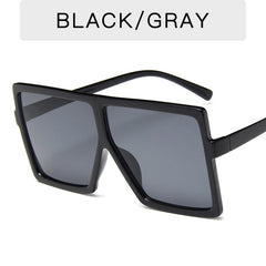 Square Sunglasses Women Female Eyewear Plastic Frame Clear Lens UV400 Shade