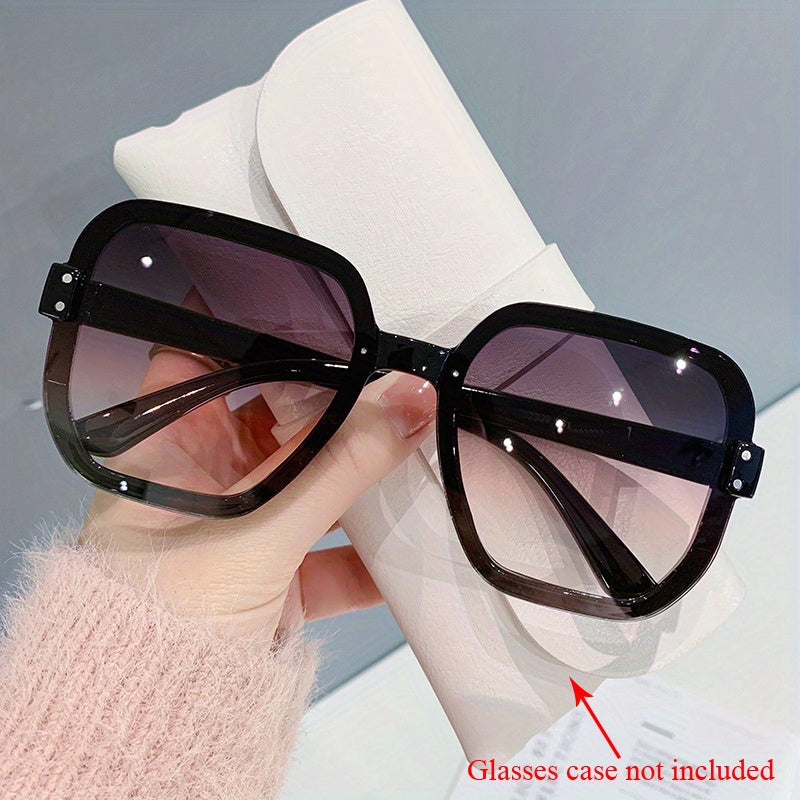 Oversized Square Sunglasses Casual Gradient Glasses UV400