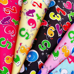 8pcs Arabic Number Series Fabric Pack for DIY Sewing Crafts