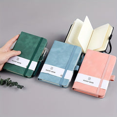 A6 A7 Mini Pocket Ruled Notebook with Pen Holder
