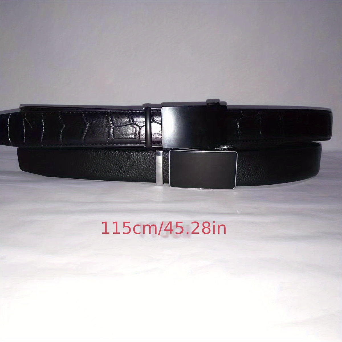 Men's Leather Automatic Buckle Belt Set
