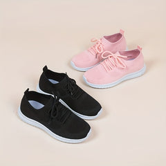 Women's Leisure Running Shoes Flying Woven Casual Walking Shoes