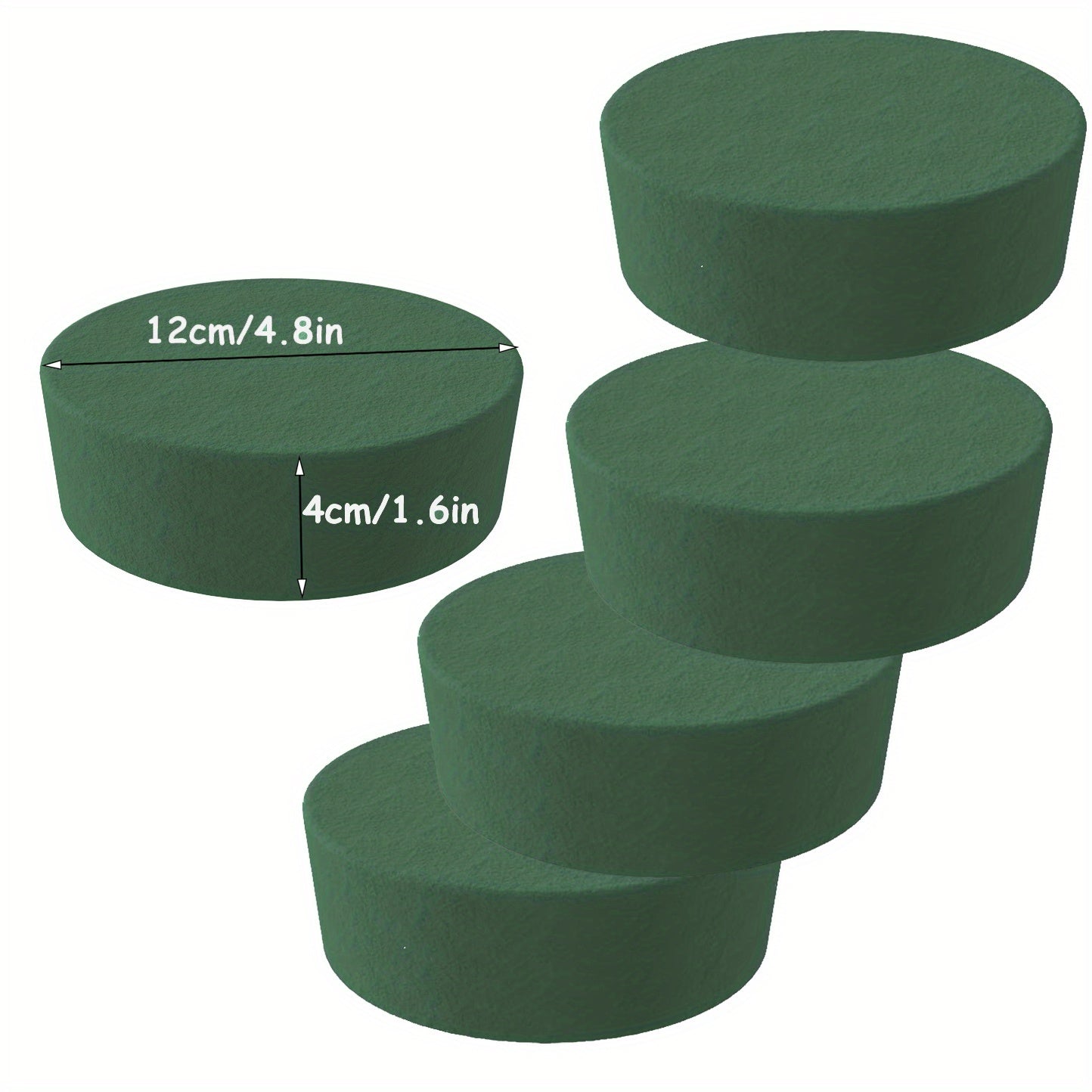 4pcs Round Flower Foam Block Wet Flower Foam Polyethylene Foam