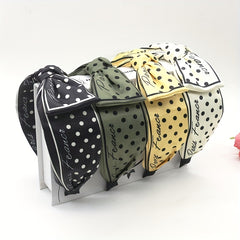 Polka Dot Bow Knot Hair Hoop Vintage Headband Block Hair Accessory