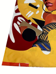  Cartoon Print Maxi Tank Dress With Pockets