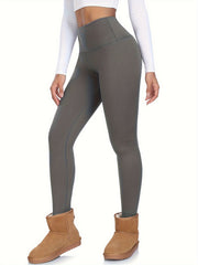 High Waist Solid Stretchy Yoga Pants for Women