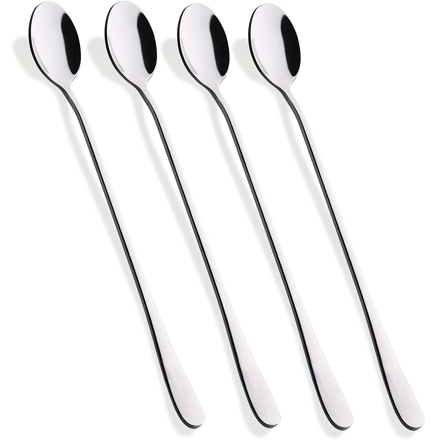 4pcs Stainless Steel Long handled Ice Cream Scoop Cocktail Stirring Spoon
