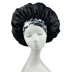 Printed Silk Wide Side Ladies Sleeping Cap