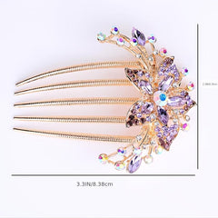 Rhinestone Flower Hair Combs for Mother's Birthday