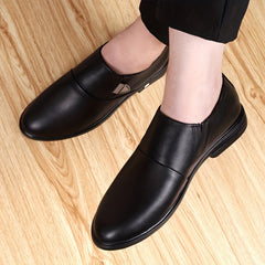Men's Leather Slip-On Dress Shoes for Wedding Business