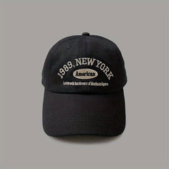 Unisex Breathable Adjustable Baseball Cap with Letter Embroidery