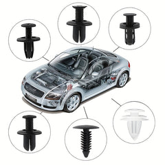 100pcs Car Universal Buckle Set Nylon Bumper Buckle Clip Kit