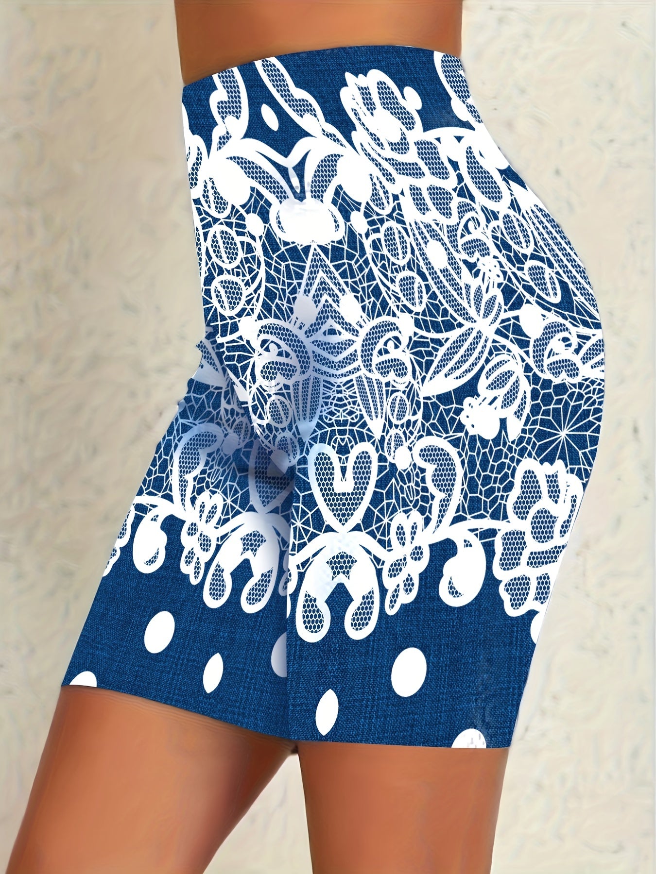 Graphic Print Slim Leggings Casual High Waist Summer Leggings