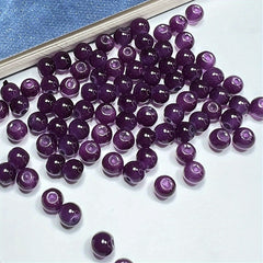 50PCS 0.32inch Natural Stone Glass Round Bead Spacer Beads