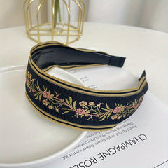 Vintage Flower Embroidery Headband Sweet Hair Accessory