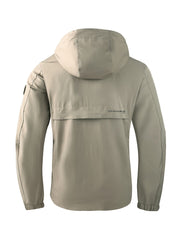 Men's Casual Windbreaker Hooded Jacket With Pockets