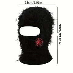 Acrylic Balaclava Spider Web Embroidery Ski Mask Camouflage Headdress