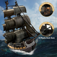 3D Puzzle Pirate Model with LED Lights