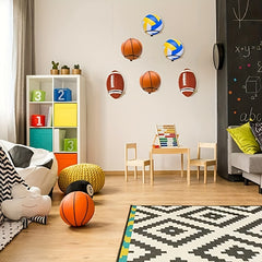 Wall Mounted Ball Storage Rack for Basketball Football Volleyball Rugby