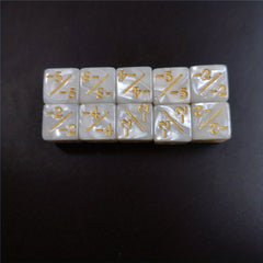 10-Piece Set 1 Dual Energy Dice for Math Lessons & Table Games