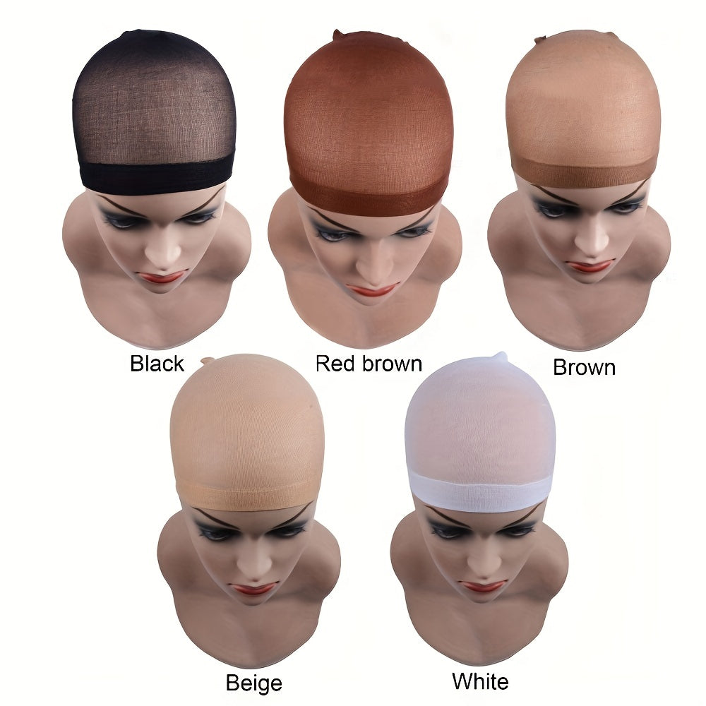 2pcs Wig Cap Hair Net Stretch Mesh Stocking Caps For Making Wigs