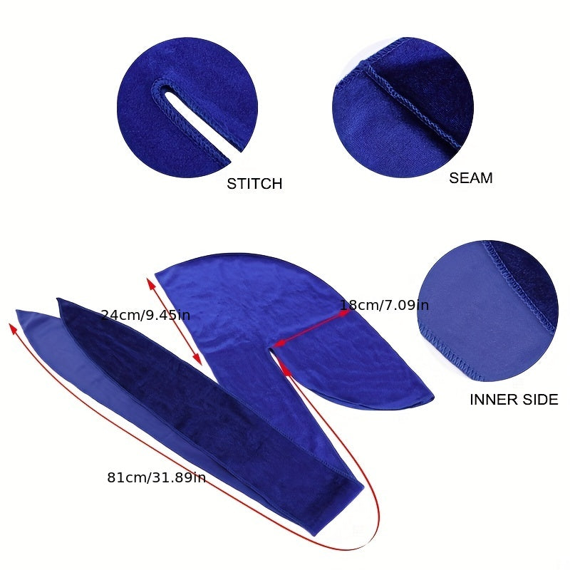 Men Velvet Durags Bandana Turban Du Rag Headwrap Headband Pirate Hat