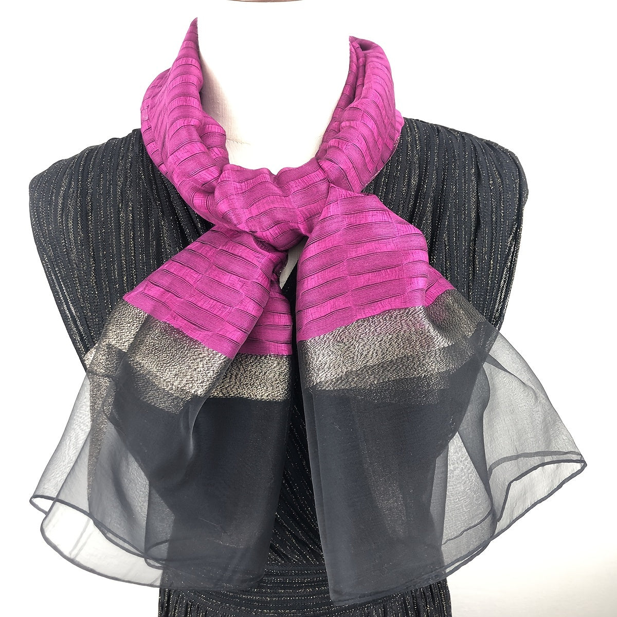 Women's Classic Silk Long Scarf Winter Warm Light Scarf