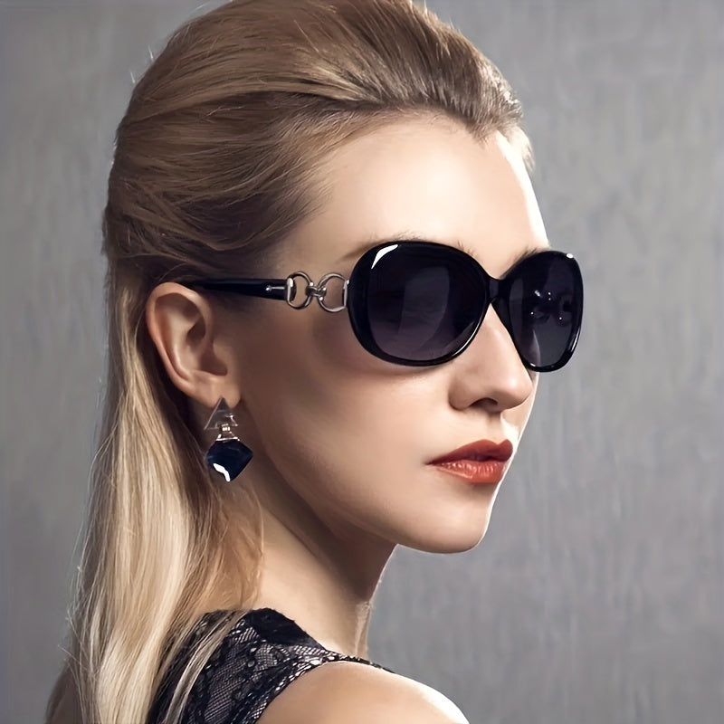 Round Frame Sunglasses Gradient Lens Glasses UV400