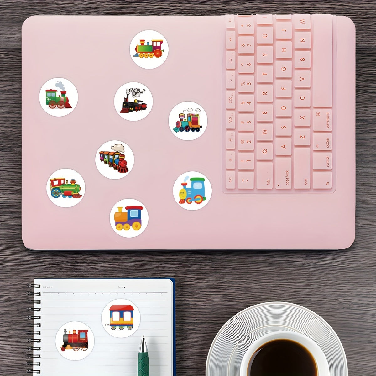 500pcs Train Stickers Roll Vinyl Waterproof Funny Train Stickers