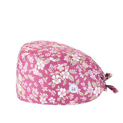 Pattern Print Nurse Hat Adjustable Scrub Cap Working Cap