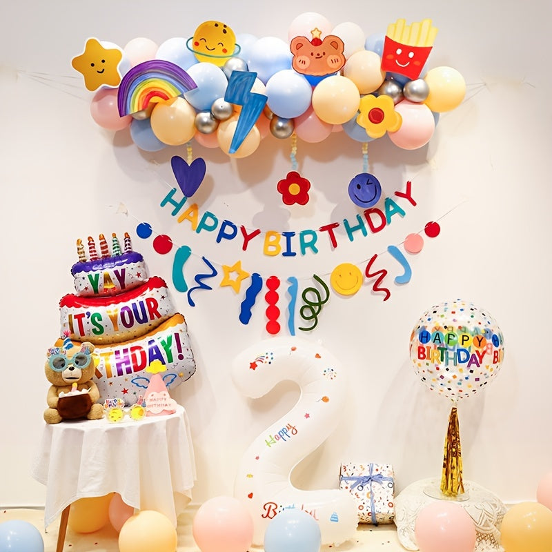 40 Inch Happy Birthday Cake Decoration Balloon - Party Supplies