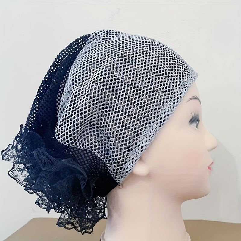 Lace Turban Cap Beanie Ramadan Head Wrap Lightweight Inner Hijab Hats