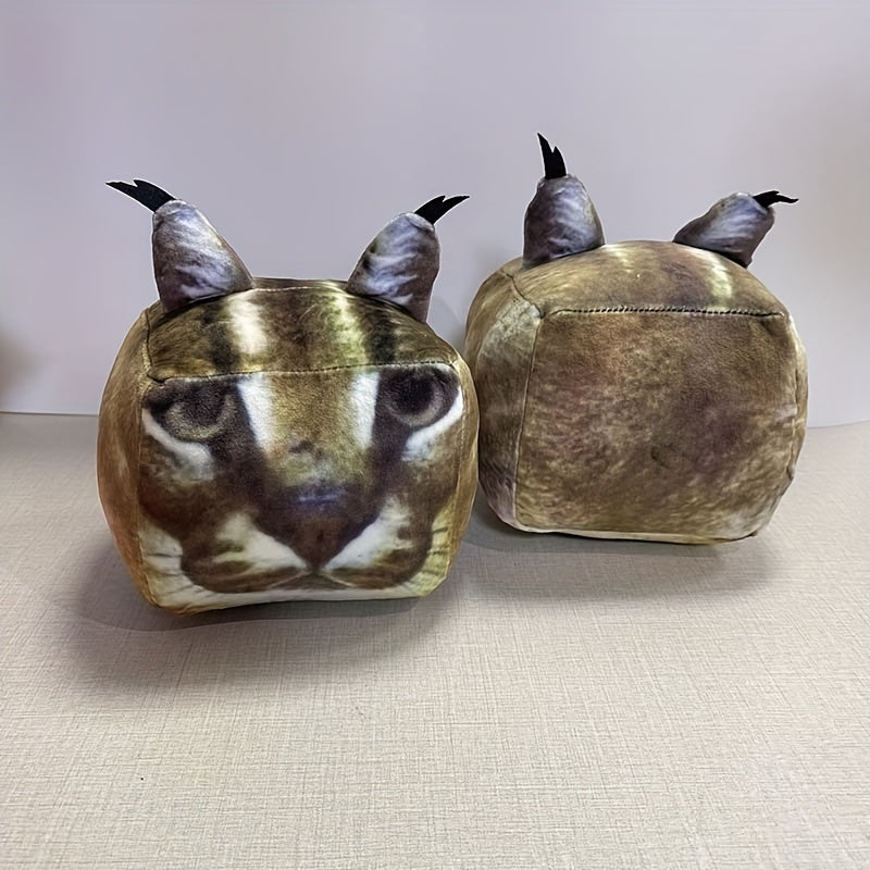 Caracal Cat Cube Body Pillow Soft Plushies Stuffed Animal Throw Pillow Doll Toy