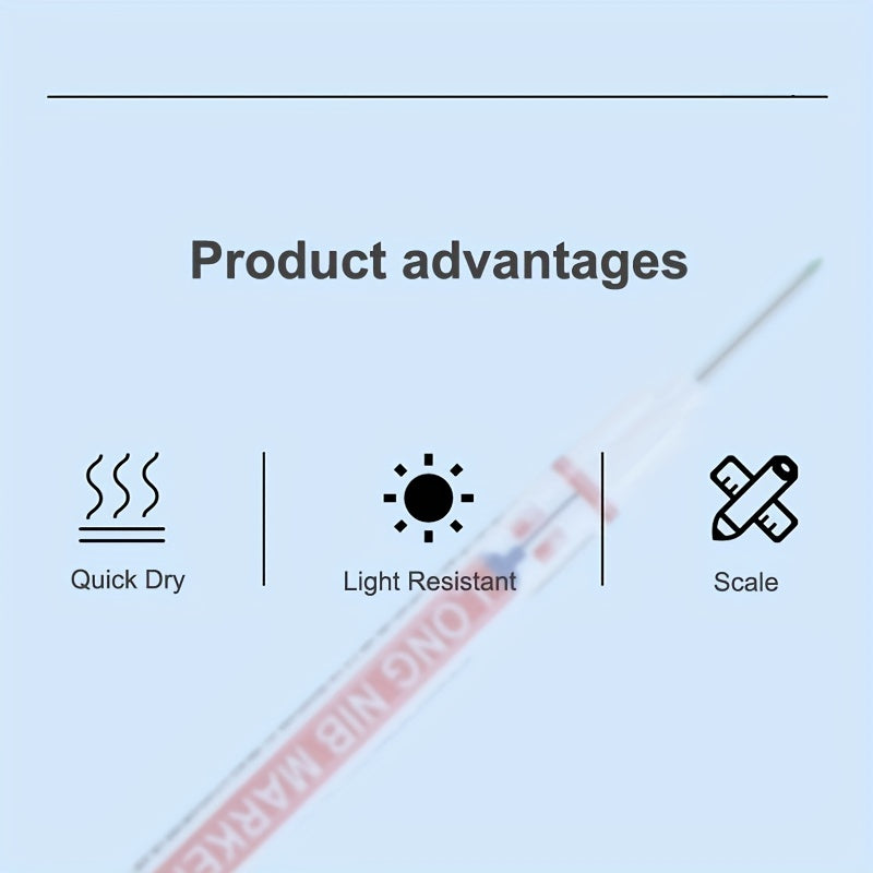 3pcs Deep Hole Lengthened Head Marker Pen Ceramic Tile Deep Hole Marker Pen