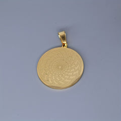Round Rune Pendant for Necklaces and Bracelets, 0.98-inch