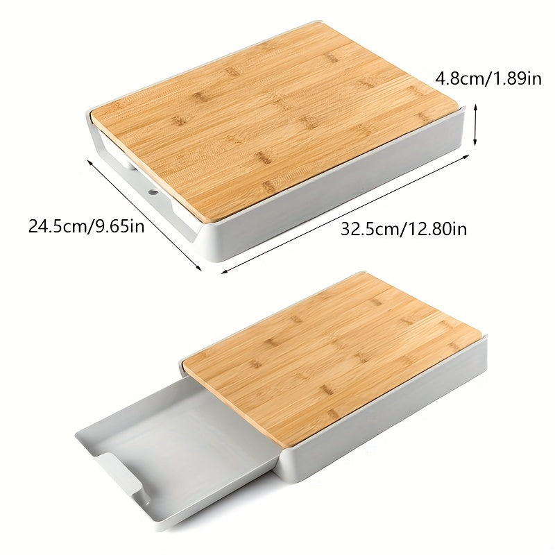 Bamboo Cutting Board With Tray Chopping Board