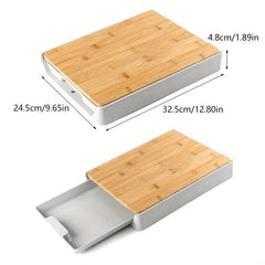 Bamboo Cutting Board With Tray Chopping Board