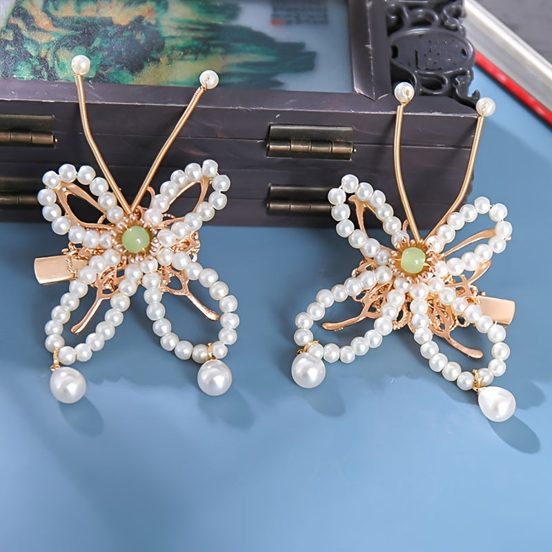 Butterfly Barrette Hairpin Vintage Chinese Style Cheongsam Hair Accessories