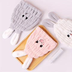 Cartoon Rabbit Hair Drying Cap Coral Velvet Hair Towel